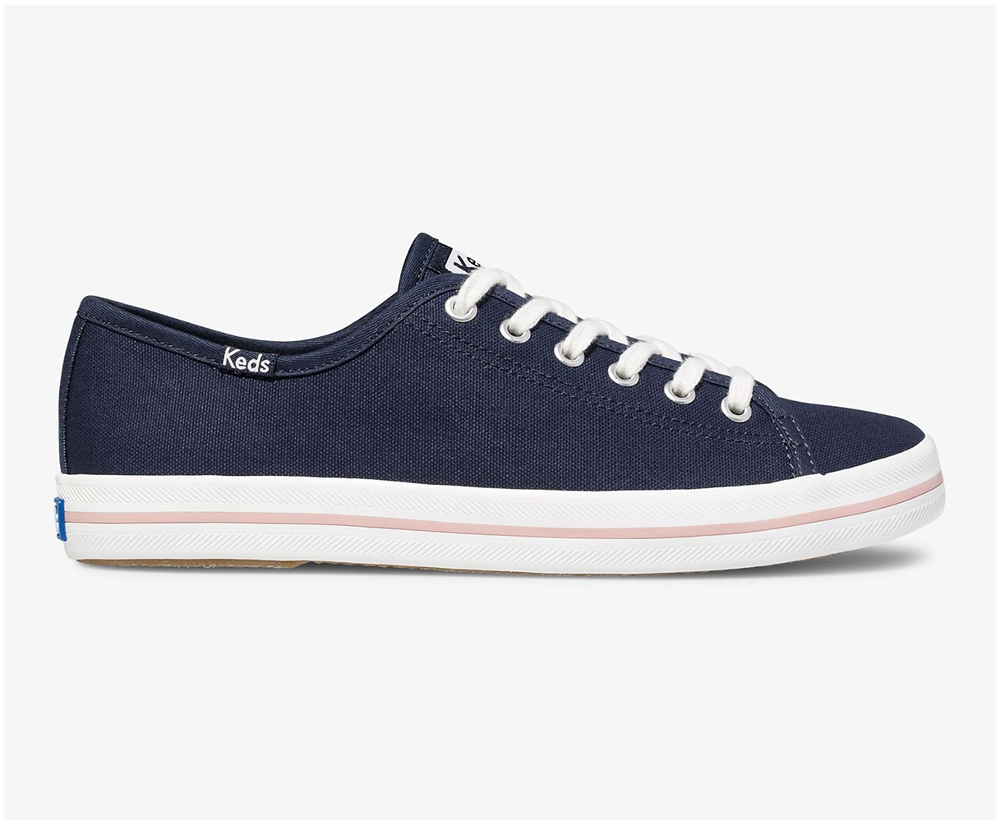 Womens Keds Sneakers - Washable Kickstart - Navy - 4685-KMFPT